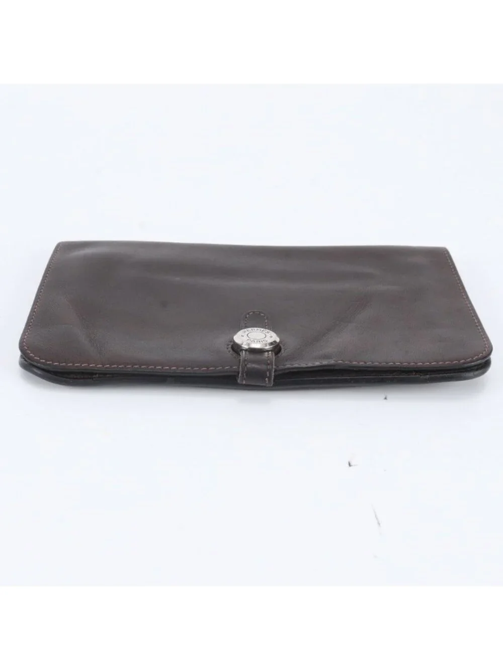 Hermes Dogon GM Leather Wallet Bifold Brown